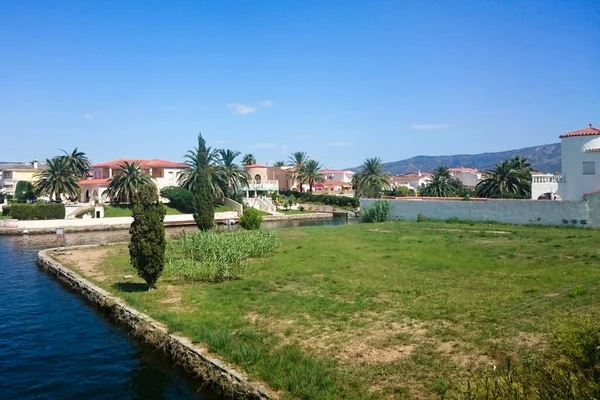 Costa Brava Spain August 2015 Empuriabrava One Largest Residential Marina — Stock Photo, Image