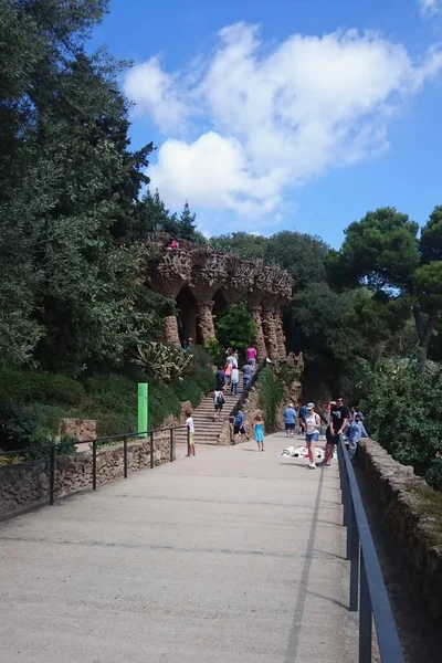 Barcelona Hiszpania Sierpnia 2015 Park Guell Barcelonie — Zdjęcie stockowe