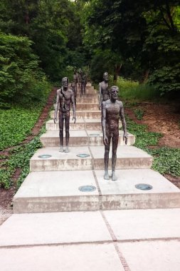 Prag, Çek Cumhuriyeti - 28 Mayıs 2015: Prag 'da komünizm mağdurları için anıt