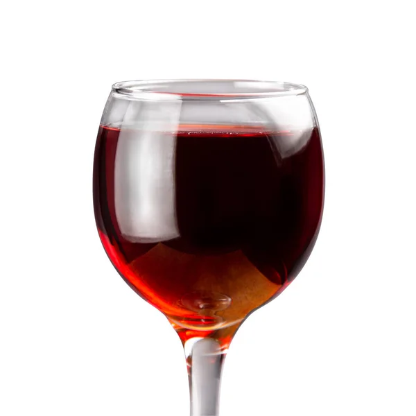 Glas Rotwein Isoliert Auf Weißem Hintergrund — Stockfoto