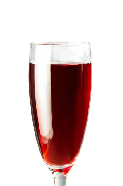 Glas Rotwein Isoliert Auf Weißem Hintergrund — Stockfoto