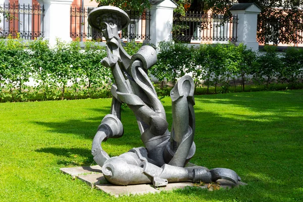 Sculpture Don Quixote Governor Garden Yaroslavl Russia — Stock Photo, Image