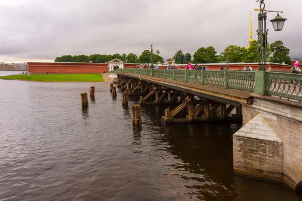 Russia Petersburg August 2020 View Ioannovsky Bridge Peter Paul Fortress — Stock Photo, Image