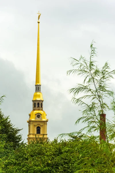 Spire Van Het Peter Paul Fort Sint Petersburg Rusland — Stockfoto