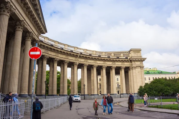 Russia San Pietroburgo Agosto 2020 Veduta Della Cattedrale Kazan Dei — Foto Stock