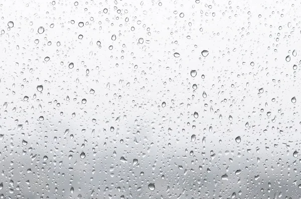 Gotas Agua Lluvia Sobre Azul — Foto de Stock