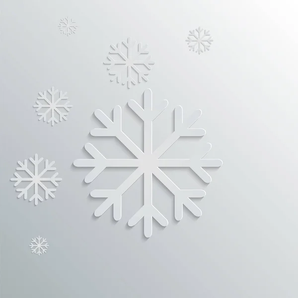 Vektör Izole kağıt kar taneleri