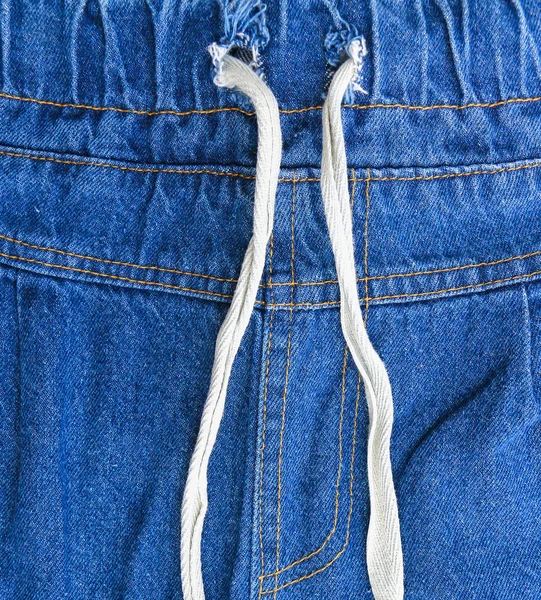 Stäng Upp Blå Jean Denim Konsistens Bakgrund Med Användning Diskutrymme — Stockfoto