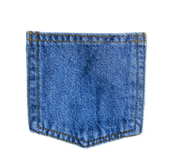 Close Blue Pocket Denim Jeans Texture Background — Stock Photo, Image