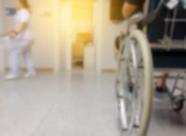 Unklares Bild Von Unbekannten Mit Krankenschwester Krankenhaus Die Auf Arzt — Stockfoto