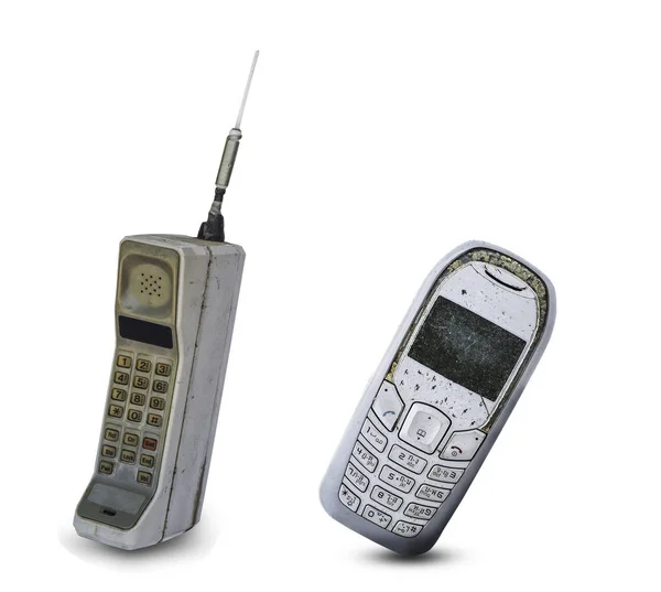 Εσωτερικη Ρουστίκ Εκλεκτής Ποιότητας Κινητό Τηλέφωνο Που Απομονώνονται Λευκό Φόντο — Φωτογραφία Αρχείου