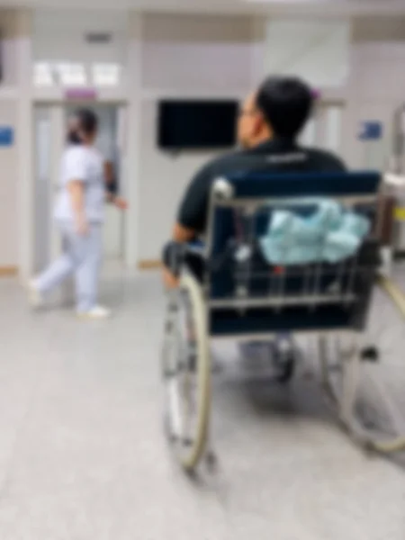 Wazig Beeld Unidentify Mensen Wachten Het Ziekenhuis Kamer Voor Artsen — Stockfoto
