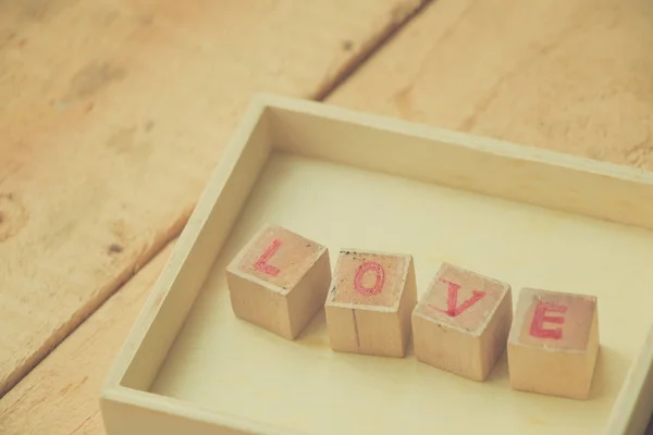 Fermer Love Text Sign Wooden Concept Saint Valentin — Photo