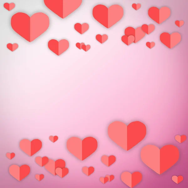Close Red Heart Pink Background Valentine Day Concept — Stock Photo, Image