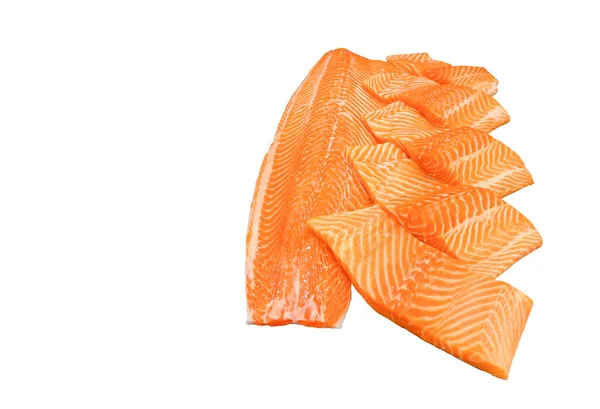 Rebanada de salmón lista para cocinar —  Fotos de Stock