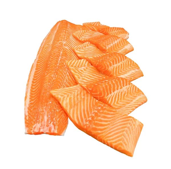 Salmon slice ready for cooking — Stock Photo, Image