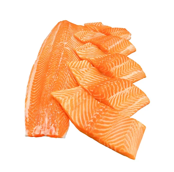 Tranche de saumon prête pour la cuisson Images De Stock Libres De Droits