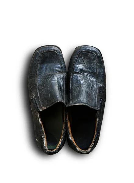 Gammalt läder par sko — Stockfoto