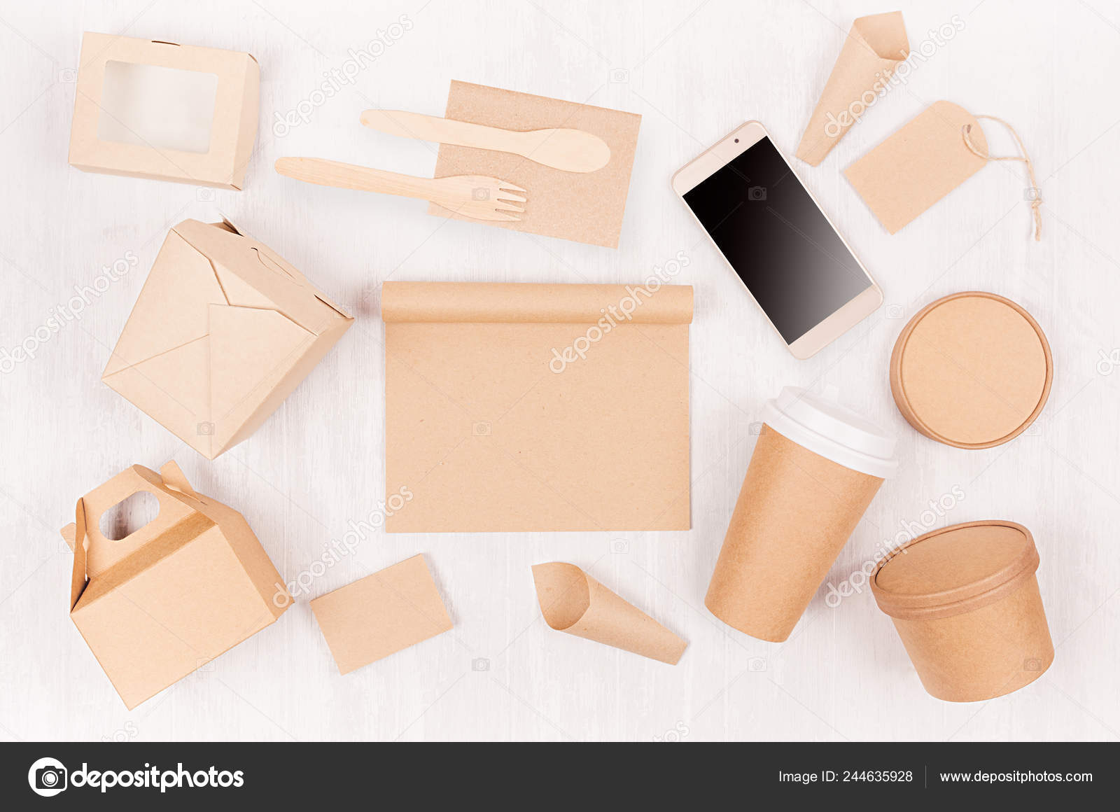 Download Food Branding Identity Mockup Light Modern Style Blank Screen Phone Stock Photo Image By C Alinayudina 244635928