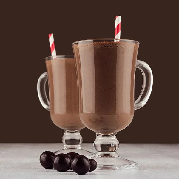 Boisson Noël Chocolat Chaud Dans Une Tasse Avec Des Bonbons — Photo