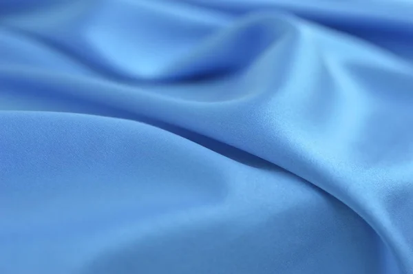 Fabric Blue Fabric Soft Tessuto Blu Atlas Bright Seta — Foto Stock