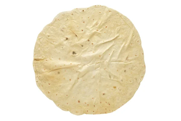 Pão Pita Isolado Sobre Fundo Branco Pão Pita Cozinha Nacional — Fotografia de Stock