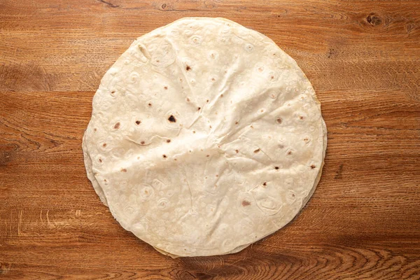 Pita Brot Auf Hölzernem Hintergrund Pita Brot Nationale Küche — Stockfoto