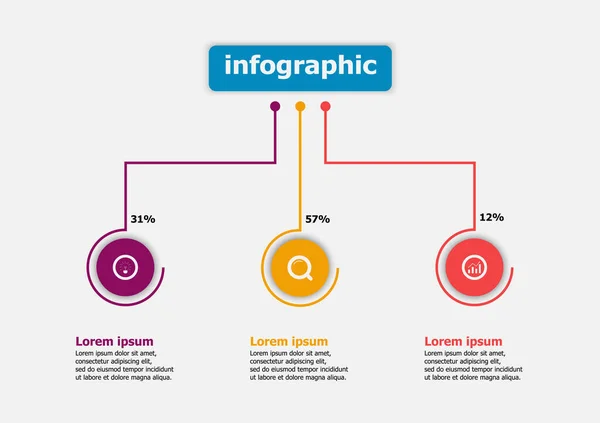 Die Infografik Vektor Designvorlage Zur Illustration Präsentation Geschäftsinfografik Vorlage Mit — Stockvektor