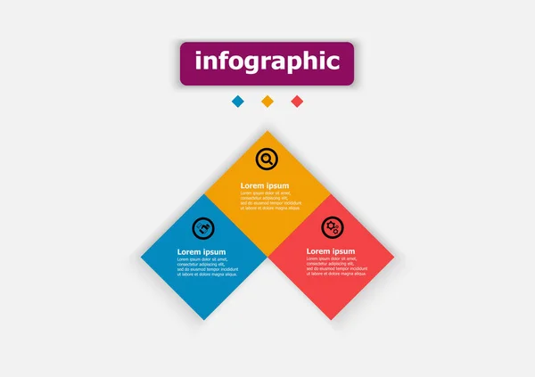 Modèle Vectoriel Carré Icône Pour Illustration Modèle Infographique Entreprise Présentation — Image vectorielle