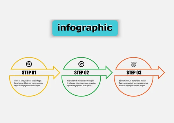 Linienkreisvektorentwurfsvorlagen Symbol Zur Illustration Planung Infographic Design Business Infographic Template — Stockvektor