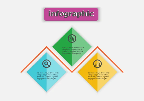 Modelo Vetor Ícone Design Quadrado Para Ilustração Planejamento Modelo Infográfico — Vetor de Stock