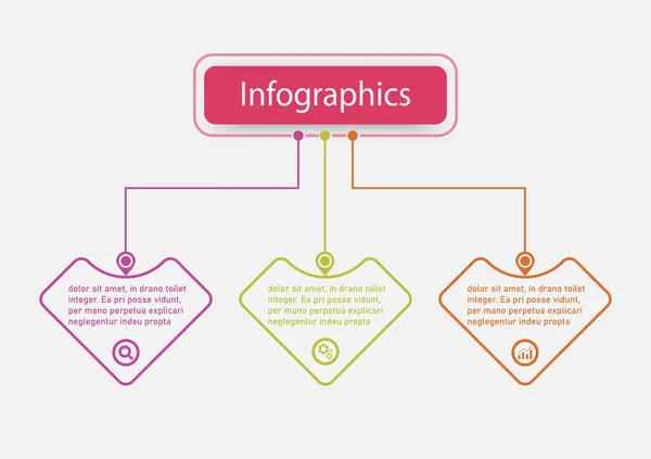 Gráfico Fluxograma Modelo Vetor Linha Planejamento Infográfico Modelo Infográfico Negócios — Vetor de Stock