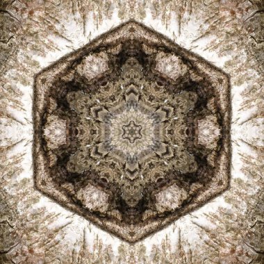 3D çizim. Bir ağaç bir ahşap yüzey soyut resim