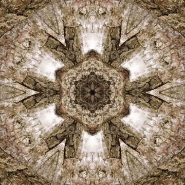 3D çizim. Bir ağaç bir ahşap yüzey soyut resim