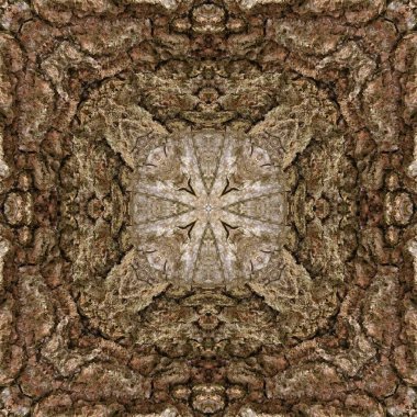 3D çizim. Bir ağaç bir ahşap yüzey soyut resim