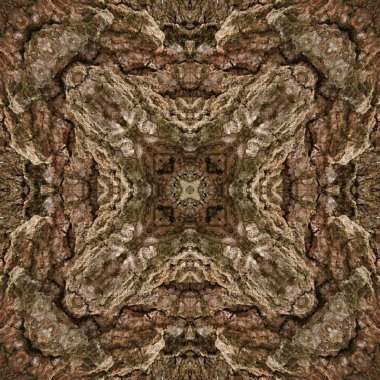 3D çizim. Bir ağaç bir ahşap yüzey soyut resim