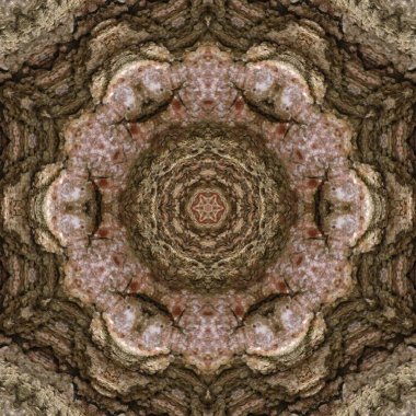 3D çizim. Bir ağaç bir ahşap yüzey soyut resim