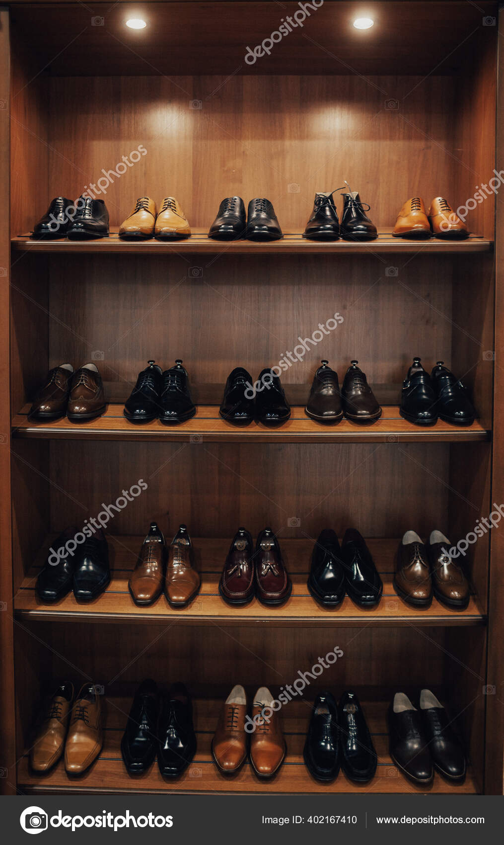 shoe display rack for retail store on Racks Store Clothes Accessories Shelves Stylish Men Shoes Many Classic Stock Photo Image By C Alenagan 402167410