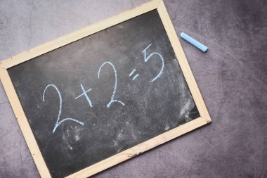 Tahtadaki matematik formülünde hata, eğitim konsepti