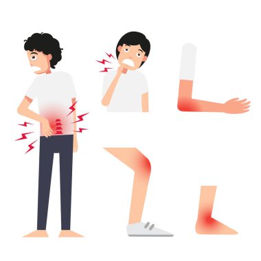 ağrı illüstrasyon vektör ayarla