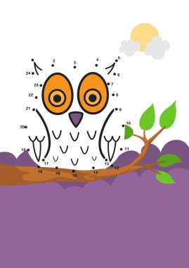 Nokta nokta eğitim oyun çocuklar vektör çizim için için