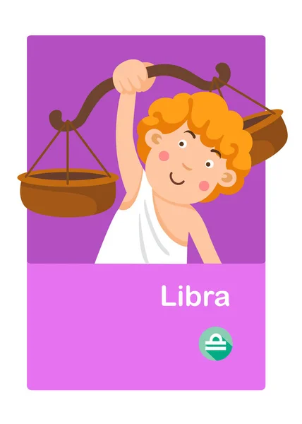 Illustration Isolated Libra Vector Zodiac Signs — Stock Vector