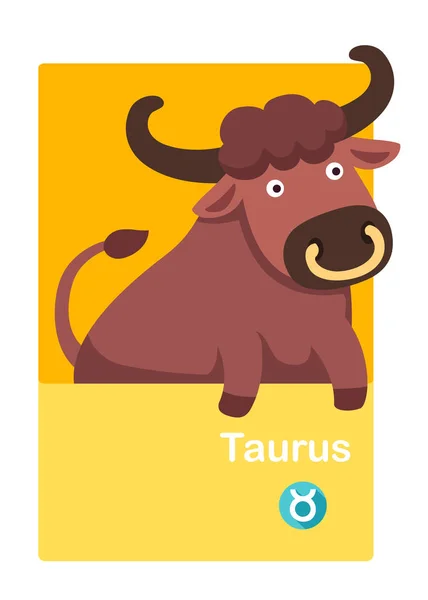 Ilustracja Białym Tle Taurus Wektora Znaki Zodiaku — Wektor stockowy