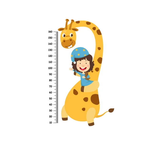 Mur Compteur Avec Illustration Garçon Fille Vectorielle — Image vectorielle