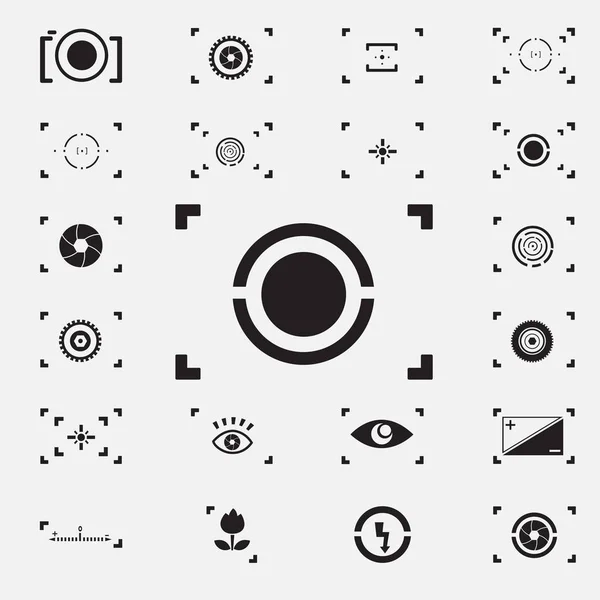Ensemble Caméra Icône Vecteur — Image vectorielle
