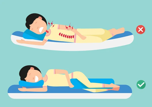 Almohadas Ortopédicas Para Sueño Cómodo Una Postura Saludable Las Mejores — Vector de stock