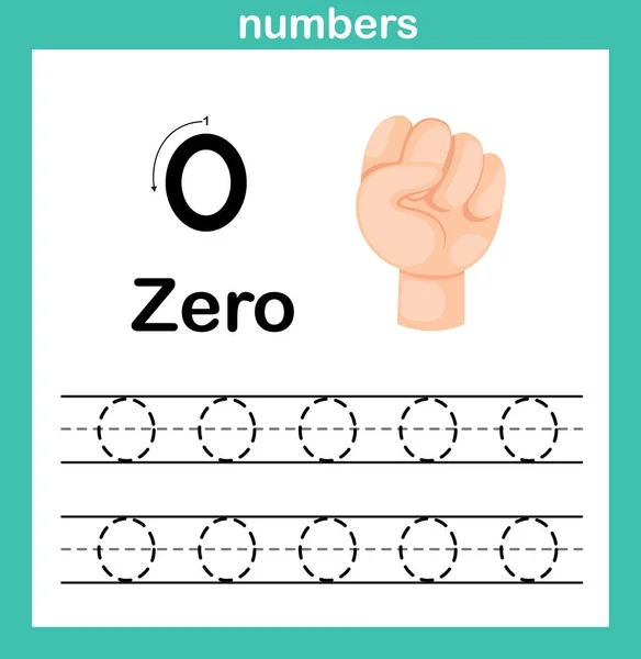 Hand Count.finger och nummer, Antal övning illustration vektor — Stock vektor