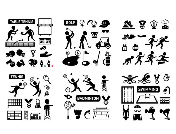 sport isolated icon set illustration vector