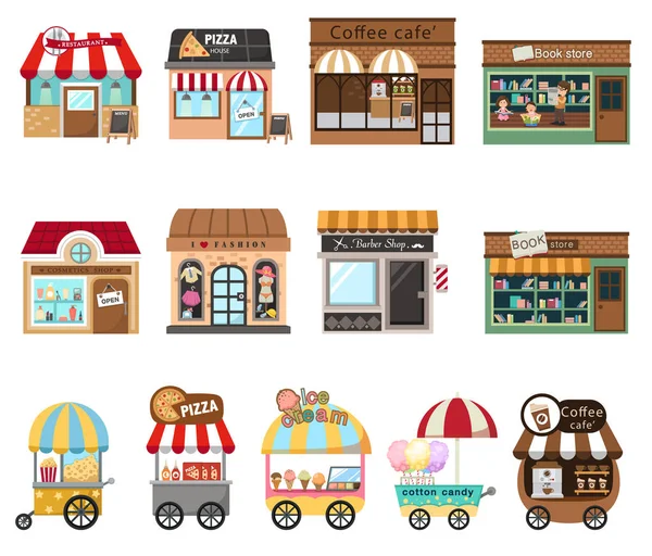 Collection shop store illustration vector — Stock Vector