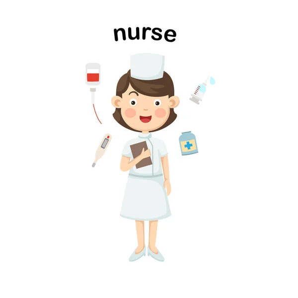 พยาบาลมืออาชีพ.เวกเตอร์ — ภาพเวกเตอร์สต็อก